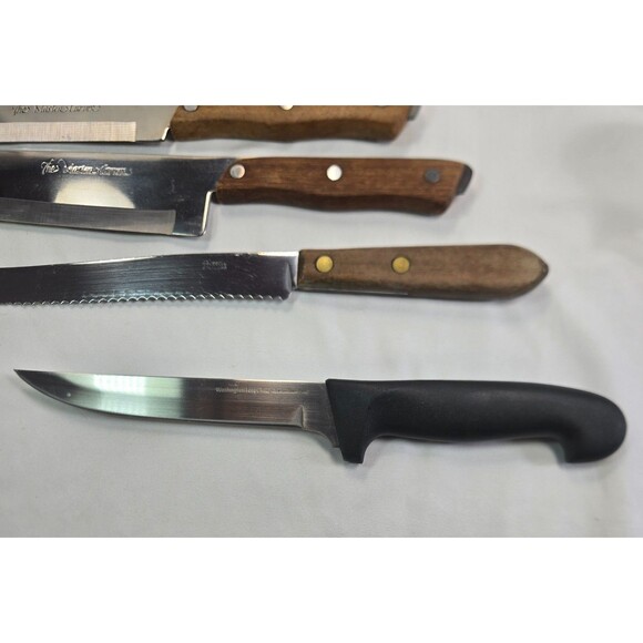 Vintage 11 Kitchen Knife Mixed Lot Washington Forge Master Carver Maxam Russell - Picture 8 of 16